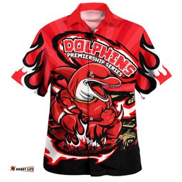 Amazing Aussie Redcliffe Dolphins Premiership Series Sports Gear Hawaiian Shirt