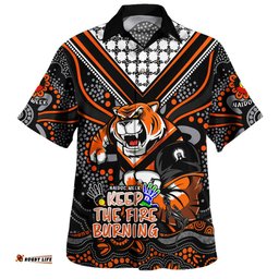 Amazing Aussie Wests Tigers Aboriginal Inspired Naidoc Week Custom For Die Hard Fan Supporters Hawaiian Shirt