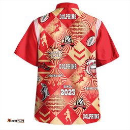 Amazing Aussie Redcliffe Dolphins Argyle Patterns Style Tough Fan Rugby For Life Hawaiian Shirt