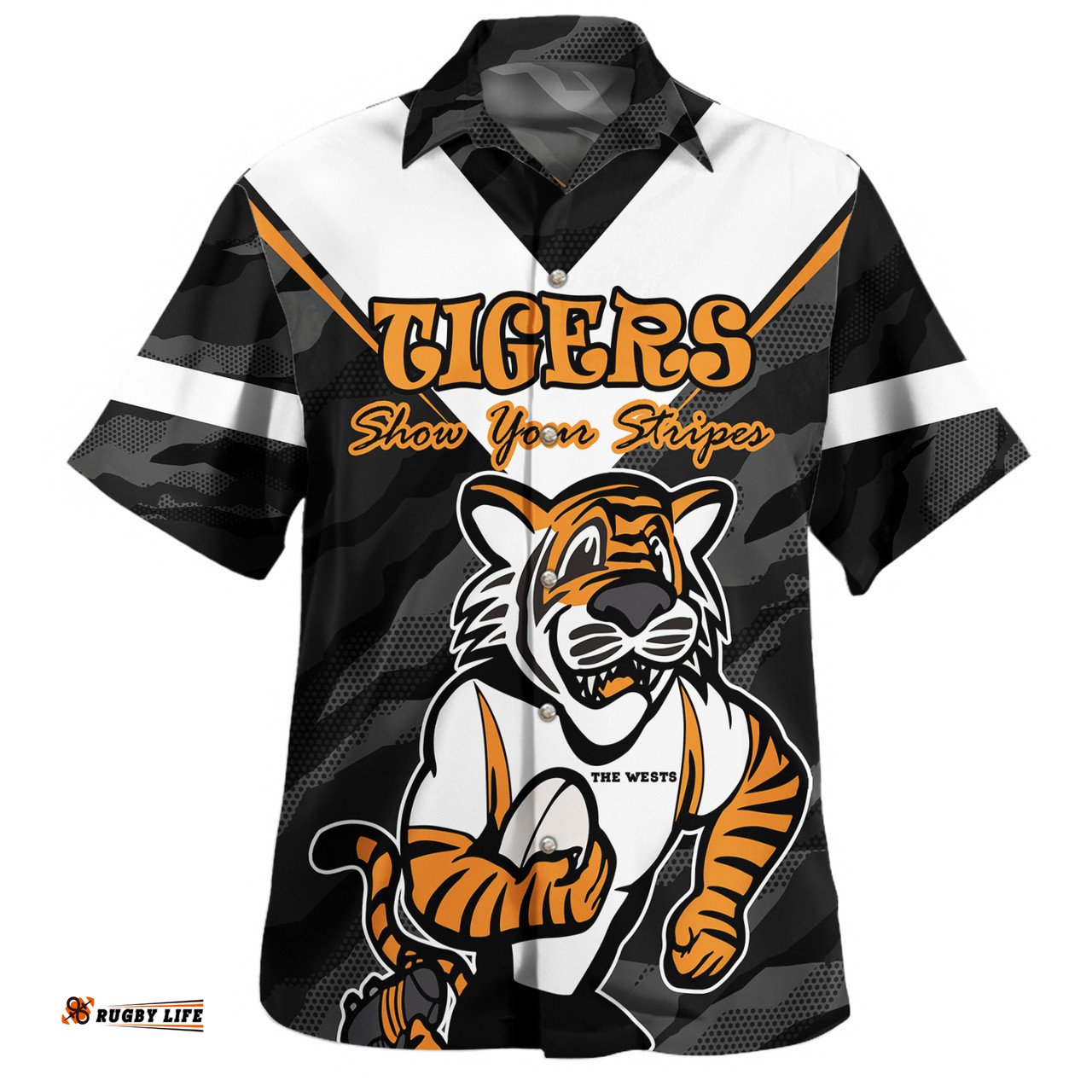 Amazing Aussie Wests Tigers Custom Wests Tigers Supporter Hawaiian Shirt