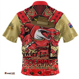 Amazing Aussie Redcliffe Dolphins Ripped Legacy Of The Game The ANZAC Spirit Lives On Hawaiian Shirt