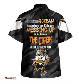Amazing Aussie Wests Tigers Father's Day Screaming Dad and Crazy Fan Hawaiian Shirt