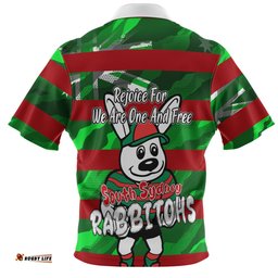 Amazing Aussie South Sydney Rabbitohs Happy Australia Day We Are One And Free V2 Hawaiian Shirt