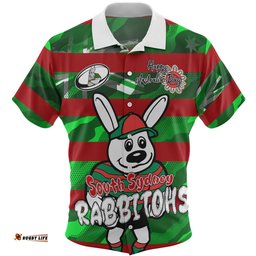 Amazing Aussie South Sydney Rabbitohs Happy Australia Day We Are One And Free V2 Hawaiian Shirt