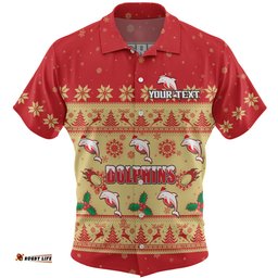 Amazing Aussie Redcliffe Dolphins Christmas Custom Special Ugly Christmas Hawaiian Shirt
