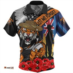 Amazing Aussie Wests Tigers United In Spirit Anzac Day Tribute Hawaiian Shirt
