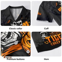 Amazing Aussie Wests Tigers Dark Moon Rugby Halloween Battle Edition Hawaiian Shirt