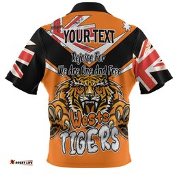 Amazing Aussie Wests Tigers Happy Australia Day We Are One And Free V2 Hawaiian Shirt
