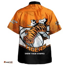 Amazing Aussie Wests Tigers Wests Tigers Mascot With Australia Flag Hawaiian Shirt
