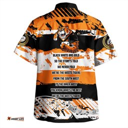 Amazing Aussie Wests Tigers Theme Song Inspired Hawaiian Shirt