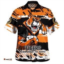 Amazing Aussie Wests Tigers Theme Song Inspired Hawaiian Shirt