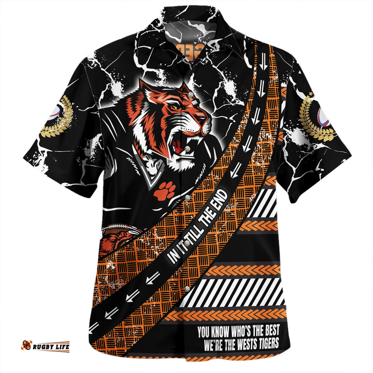 Amazing Aussie Wests Tigers Theme Song For Rugby With Sporty Style Hawaiian Shirt