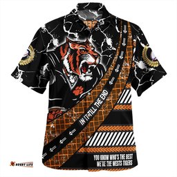 Amazing Aussie Wests Tigers Theme Song For Rugby With Sporty Style Hawaiian Shirt