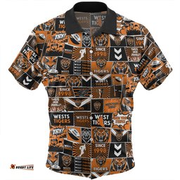 Amazing Aussie Wests Tigers Team Of Us Die Hard Fan Supporters Comic Style Hawaiian Shirt