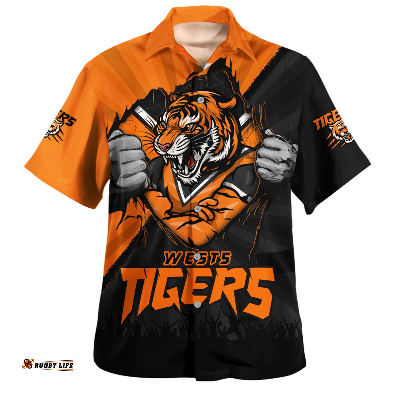 Amazing Aussie Wests Tigers Fearless Soul Series Hawaiian Shirt