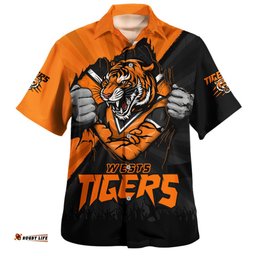 Amazing Aussie Wests Tigers Fearless Soul Series Hawaiian Shirt