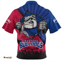 Amazing Aussie Western Bulldogs Breaking Through Fan Design Hawaiian Shirt