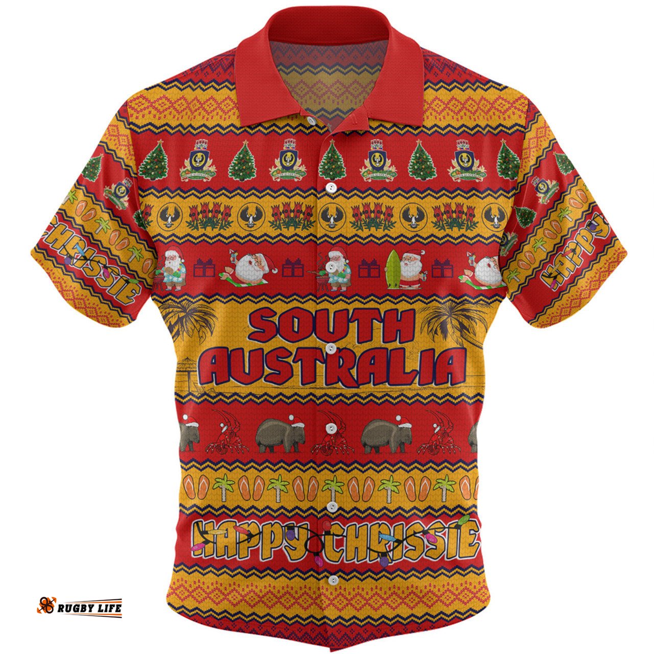 Amazing Aussie South Australia Christmas Custom Happy Chrissie Ugly Style Hawaiian Shirt