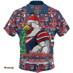 Amazing Aussie Sydney Roosters Merry Ugly Christmas Comic Style Hawaiian Shirt