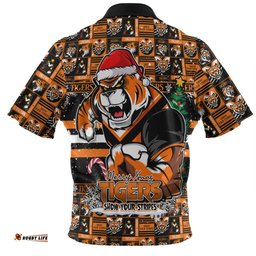 Amazing Aussie Wests Tigers Merry Ugly Christmas Comic Style Hawaiian Shirt