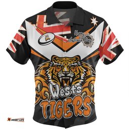 Amazing Aussie Wests Tigers Happy Australia Day We Are One And Free Hawaiian Shirt