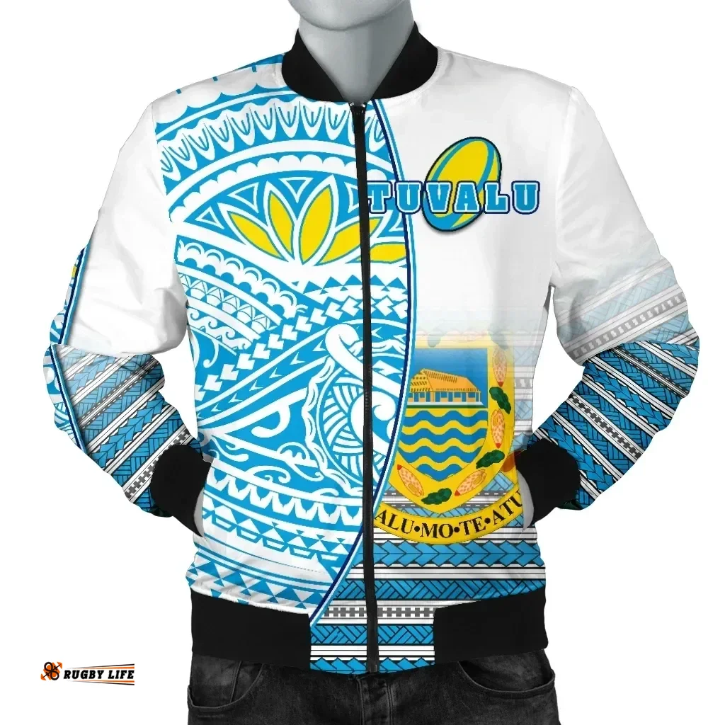 Rugbylife Jacket - Tuvalu Rugby Men's Bomber Jacket Special K13
