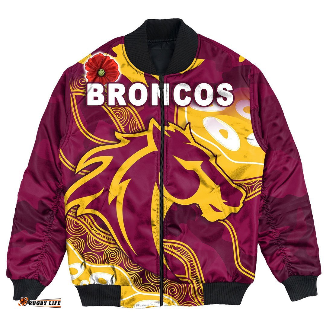 RugbyLife Jacket - Brisbane Broncos Indigenous, Poppy - Rugby Team ...