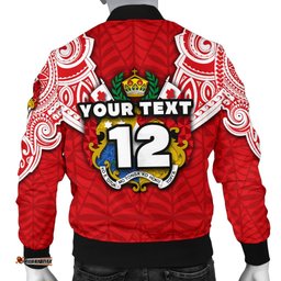 Custom Personalised Tonga Rugby Men's Bomber Jacket Royal Style