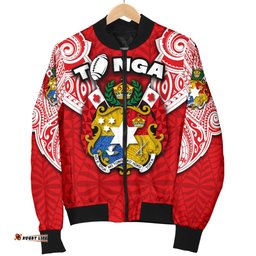 Custom Personalised Tonga Rugby Men's Bomber Jacket Royal Style