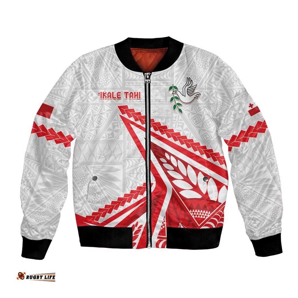 Custom Tonga Rugby 2024 Pacific Bomber Jacket Go Ikale Tahi