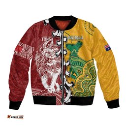 Mate Ma'a Tonga Vs Australia Rugby Personalized Bomber Jacket Special Mascots