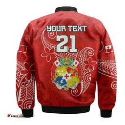 Custom Personalised Tonga Mate Ma'a Rugby Kupesi Bomber Jacket