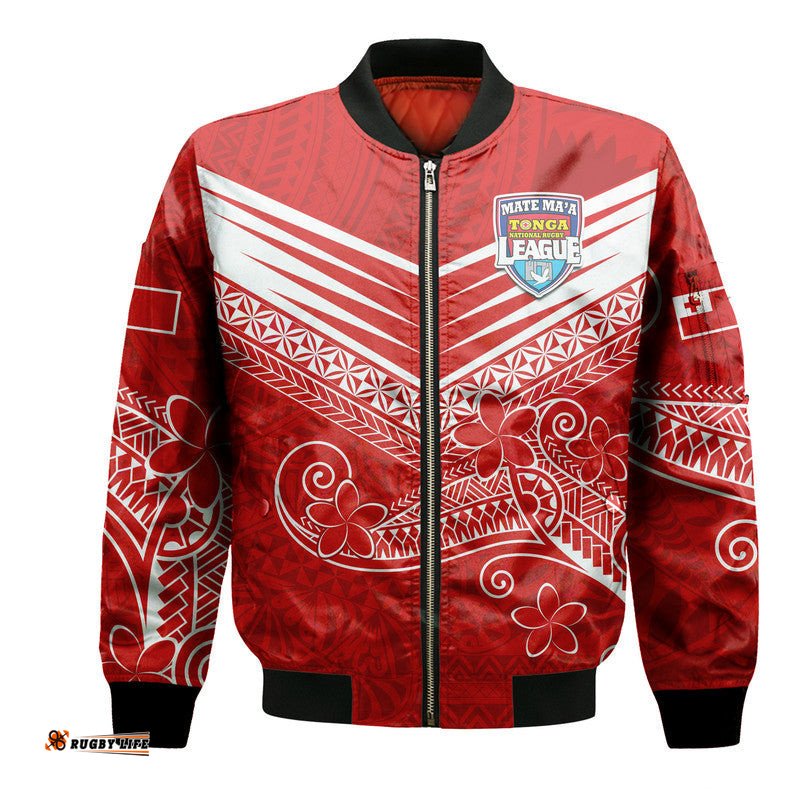 Custom Personalised Tonga Mate Ma'a Rugby Kupesi Bomber Jacket