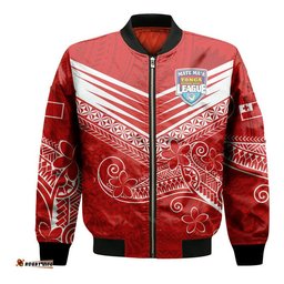 Custom Personalised Tonga Mate Ma'a Rugby Kupesi Bomber Jacket