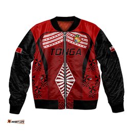 Custom Tonga Rugby Sleeve Zip Bomber Jacket Go Champions World Cup 2023 Ngatu Unique