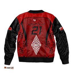 Custom Tonga Rugby Sleeve Zip Bomber Jacket Go Champions World Cup 2023 Ngatu Unique