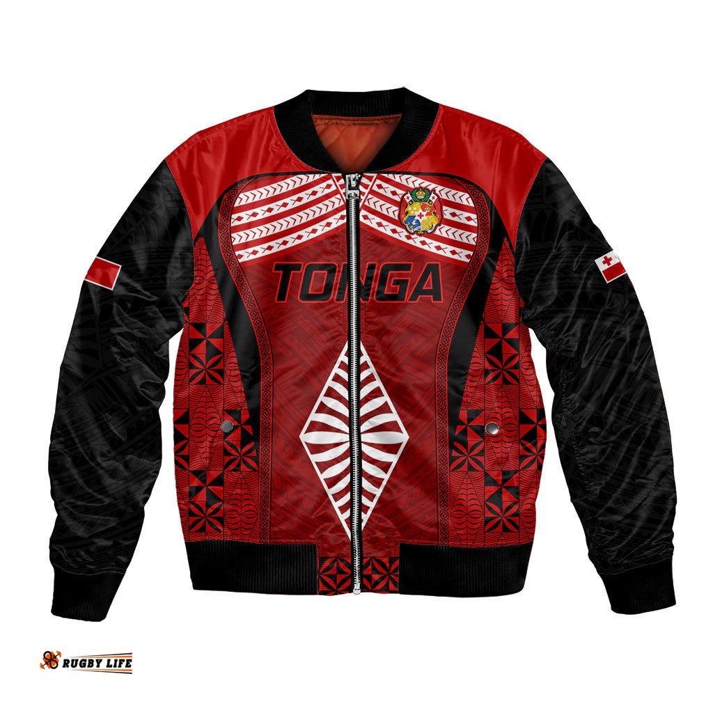 Custom Tonga Rugby Bomber Jacket Go Champions World Cup 2023 Ngatu Unique