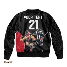 Custom Essendon and Collingwood Bomber Jacket Together Sporty Style