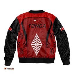 Tonga Rugby Sleeve Zip Bomber Jacket Go Champions World Cup 2023 Ngatu Unique