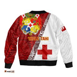Tonga Rugby Sleeve Zip Bomber Jacket Tongan Go 2023 World Cup