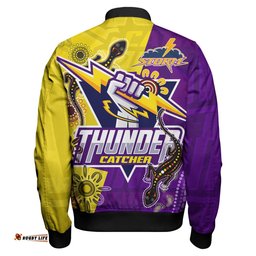 Storm Aboriginal Rugby Custom Bomber Jacket - The Indigenous Storm Thunder Catcher RLT13