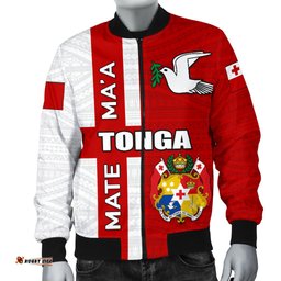 Tonga Rugby Men Bomber Jacket Mate Ma'a