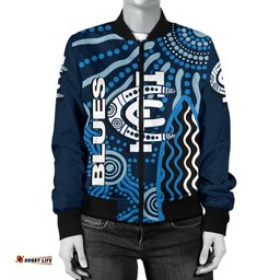 Carlton Blues Bomber Jacket For Women Aboriginal