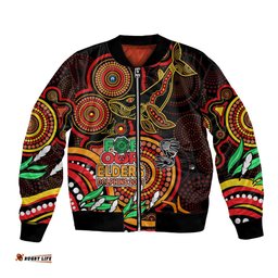 Custom Dolphins Rugby Aboriginal Art Bomber Jacket NAIDOC Indigenous Tribal