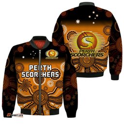 Perth Scorchers Bomber Jacket Gradient Aboriginal Dot Painting