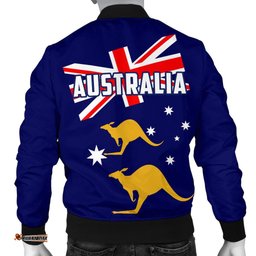 Bomber Jacket - Aus Flag Jacket Kangaroo Southern Cross Australia - Men
