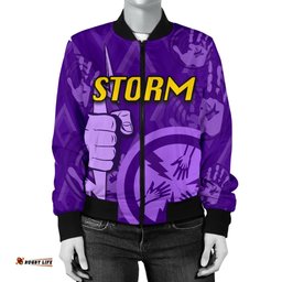 Melbourne All Over Women Bomber Jacket Storm