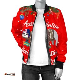 Australia Christmas Women's Bomber Jacket Red - Merry Christmas