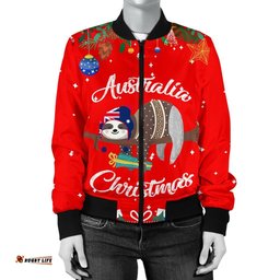Australia Christmas Women's Bomber Jacket Red - Merry Christmas