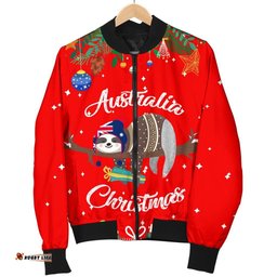 Australia Christmas Women's Bomber Jacket Red - Merry Christmas